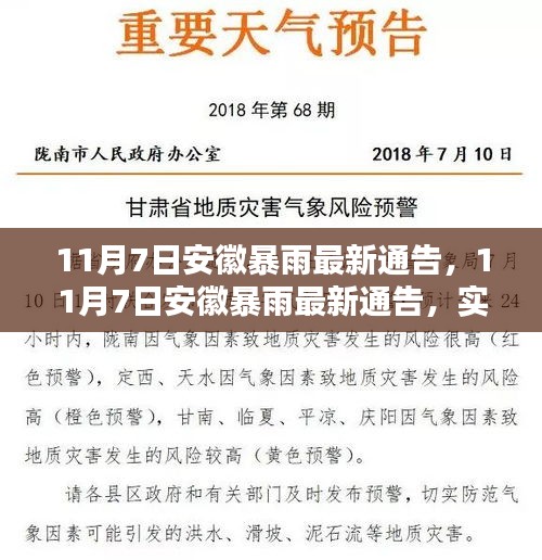 安徽暴雨最新通告，实时更新，全方位关注（11月7日）