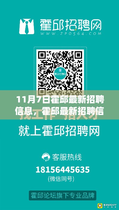 11月7日霍邱最新招聘信息全览，职场人的关注焦点