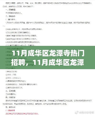 成华区龙潭寺11月招聘热潮背后的机遇与挑战深度解析