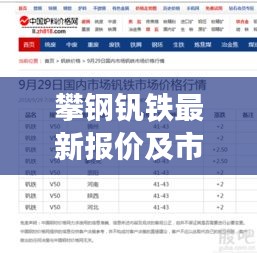 攀钢钒铁最新报价及市场分析，趋势预测揭秘