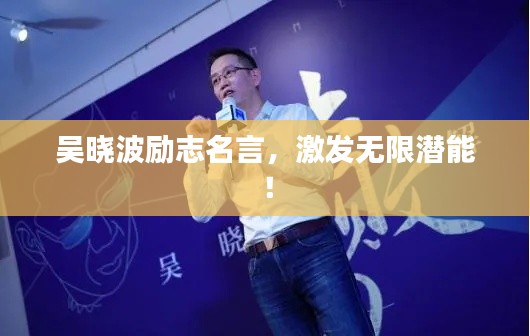 吴晓波励志名言，激发无限潜能！